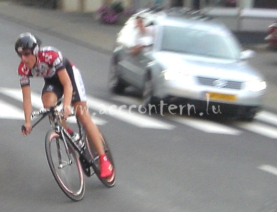 Andy Schleck w�hrend des Zeitfahrens der Nationalen Meisterschaften 2005